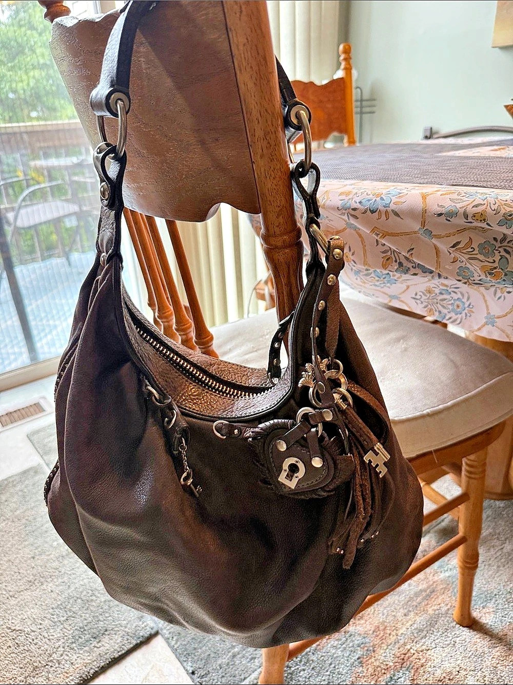 Juicy Couture Brown Leather-Look Hobo Bag